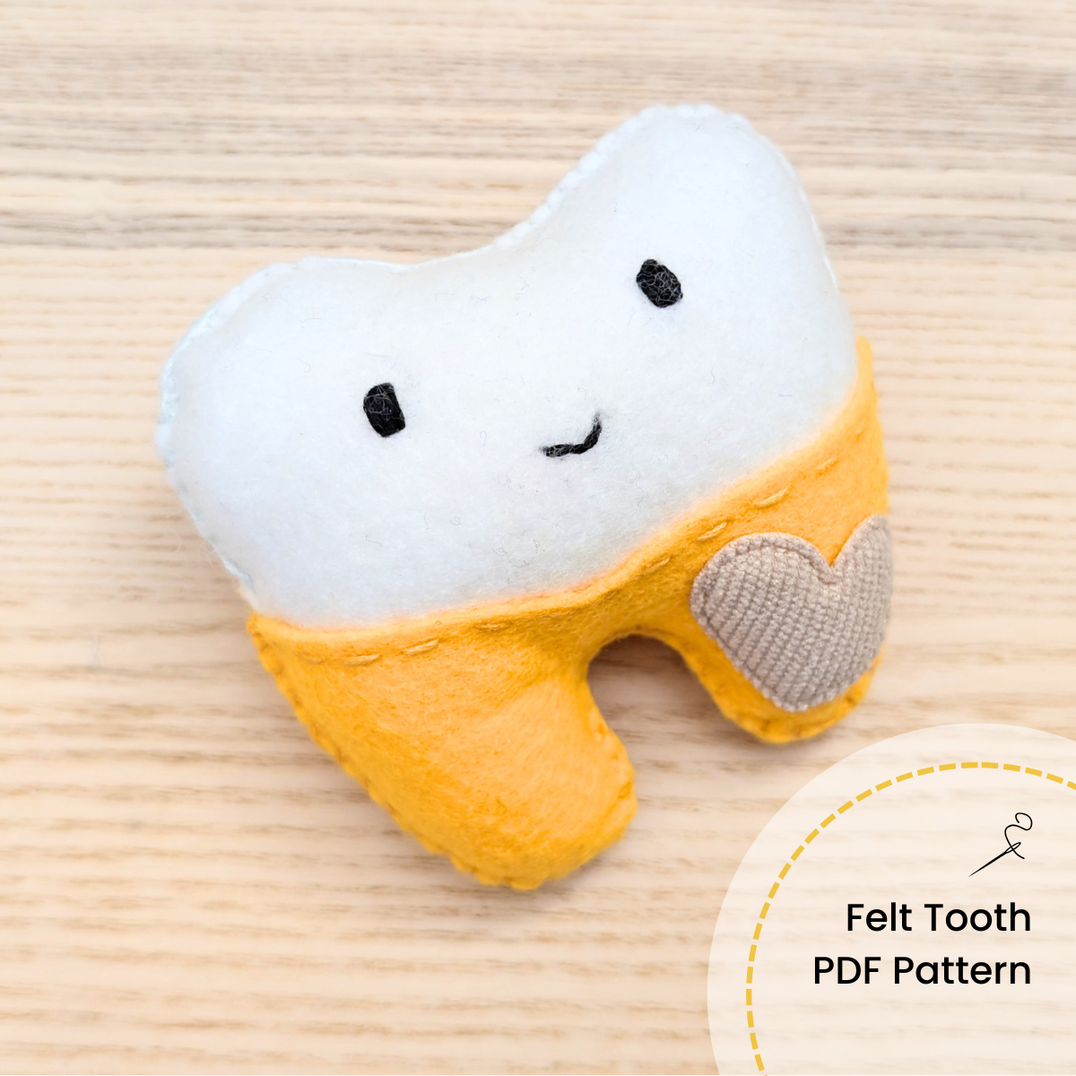 Felt Tooth Ornament Pattern [Digital]