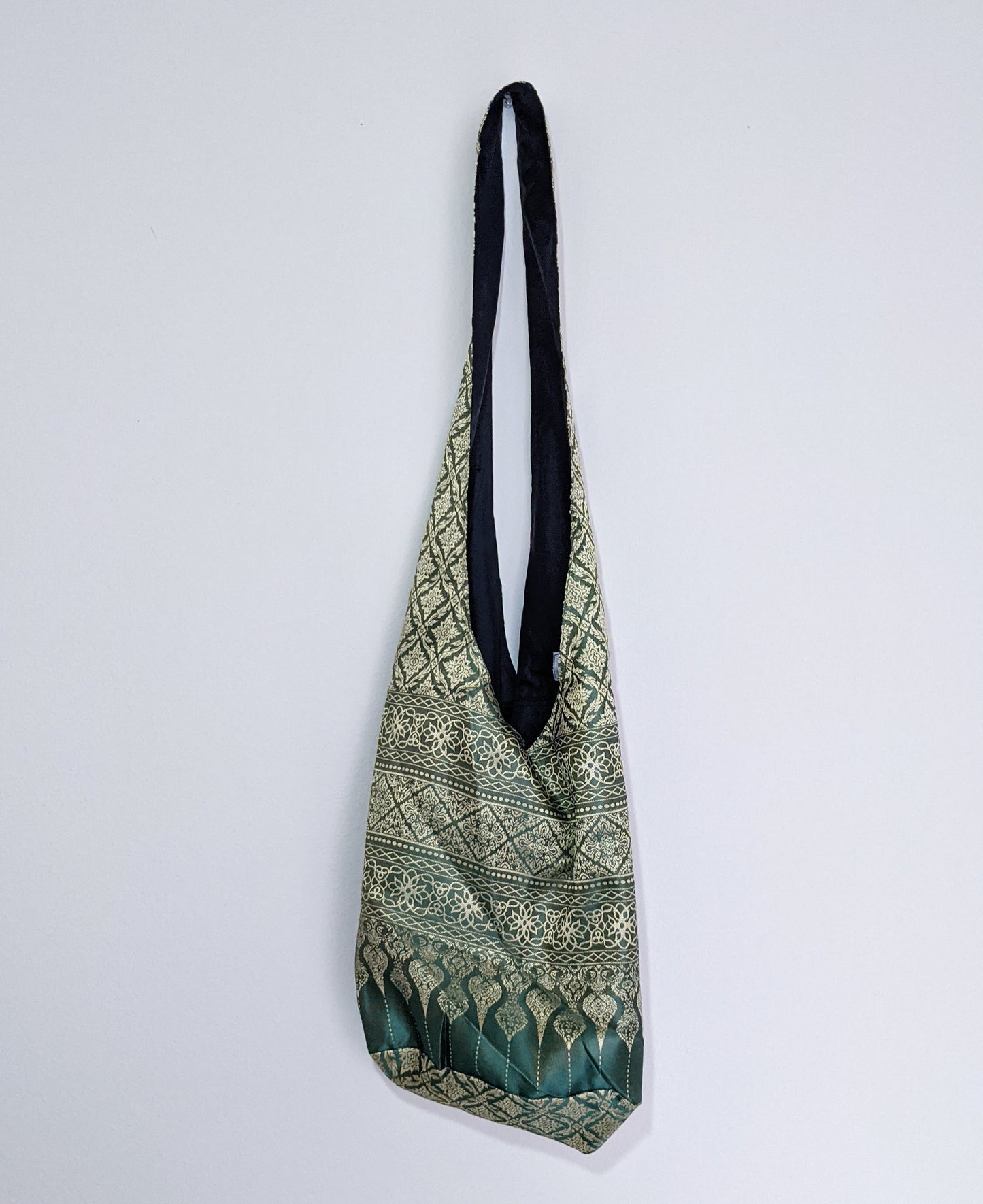 Golden Moss Fabric Shoulder Bag